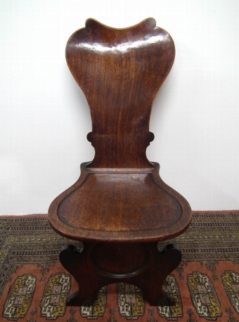 Antique George III Mahogany Hall Chair
