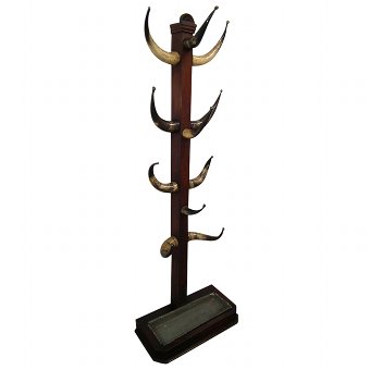 Mid Victorian Cow Horn Hall Stand