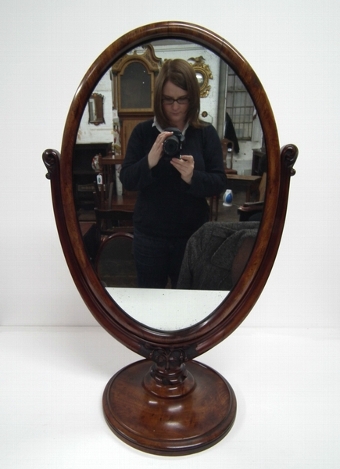 Mid Victorian Oval Toilet Mirror