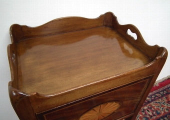 Antique George III Mahogany Bedside Table