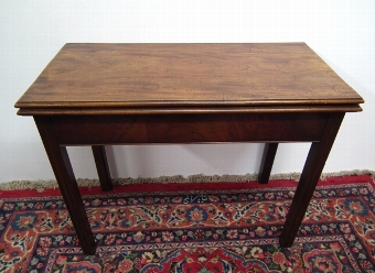 Antique George III Mahogany Foldover Card Table
