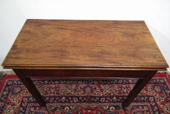 Antique George III Mahogany Foldover Card Table