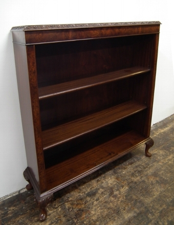 Burr Walnut Open Bookcase