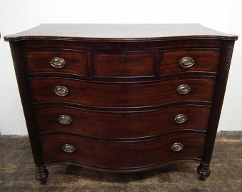 Scottish Serpentine Mahogany Chest of Drawers