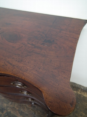 Antique Scottish Serpentine Mahogany Chest of Drawers
