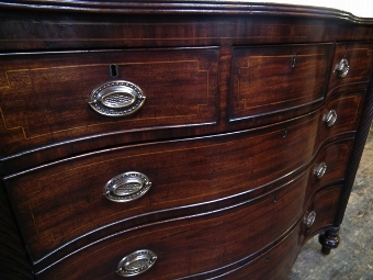 Antique Scottish Serpentine Mahogany Chest of Drawers