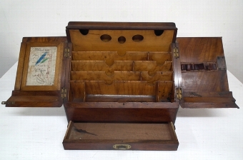 Victorian Figured Walnut Stationery Cabinet