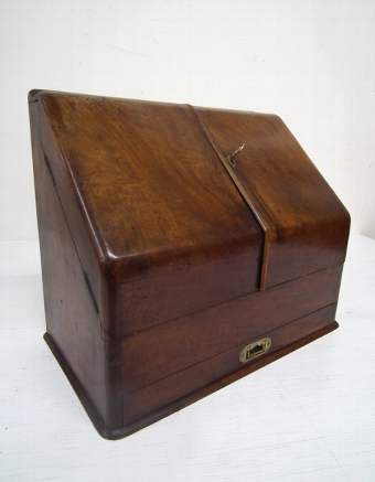 Antique Victorian Figured Walnut Stationery Cabinet
