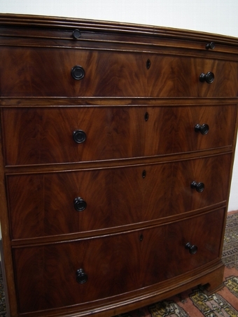 Antique George III Style Bow Front Chest of Drawers