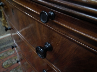 Antique George III Style Bow Front Chest of Drawers