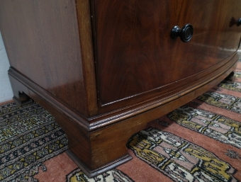 Antique George III Style Bow Front Chest of Drawers