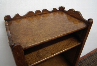 Antique Whytock & Reid Neat Sized Oak Open Bookcase