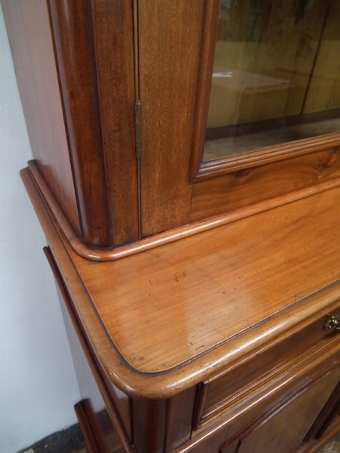 Antique Victorian Mahogany Cabinet Bookcase