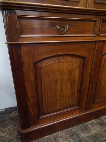 Antique Victorian Mahogany Cabinet Bookcase
