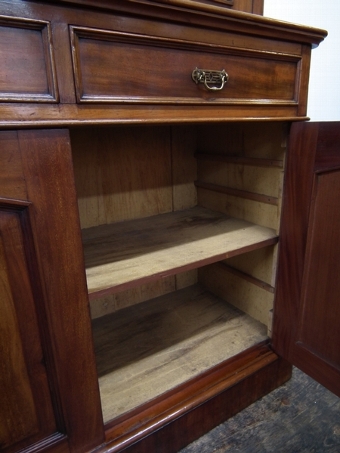 Antique Victorian Mahogany Cabinet Bookcase