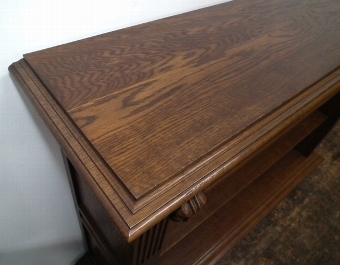 Antique Victorian Oak Open Bookcase
