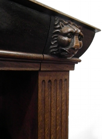 Antique Victorian Oak Open Bookcase