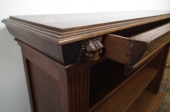 Antique Victorian Oak Open Bookcase