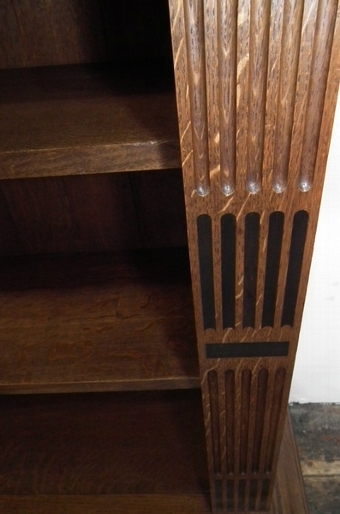 Antique Victorian Oak Open Bookcase