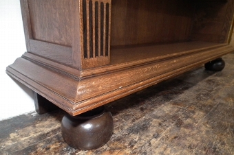 Antique Victorian Oak Open Bookcase
