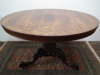 Antique William IV Circular Rosewood Breakfast Table