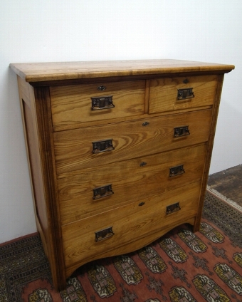 Late Victorian Solid Ash Chest of Drawers
