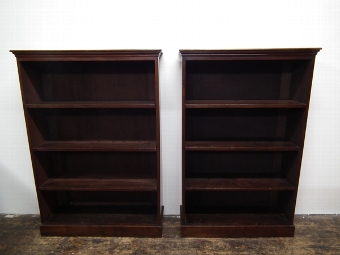 Matched Pair of Open Bookcases
