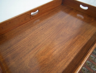 Antique Victorian Mahogany Butlers Tray and Stand