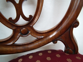 Antique Set of 6 Victorian Balloon Back Dining Chairs