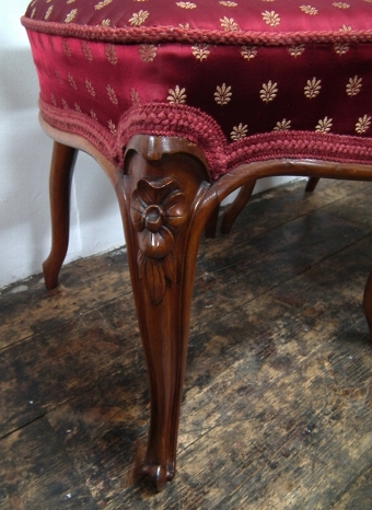 Antique Set of 6 Victorian Balloon Back Dining Chairs