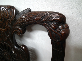 Antique Pair of George II Style Carved Armchairs