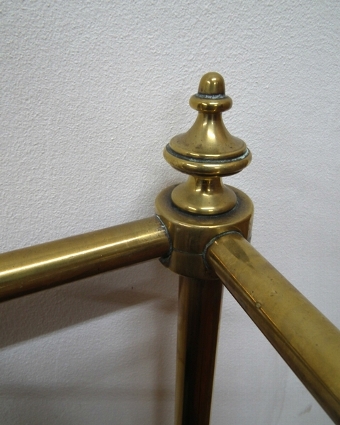 Antique Victorian Turned Brass and Cast Iron Stick Stand