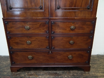 Antique George III Mahogany Wardrobe/Linen Press