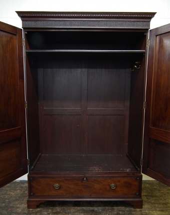 Antique George III Mahogany Wardrobe/Linen Press