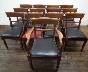 :SALE: Set of 13 William IV Mahogany Dining Chairs
