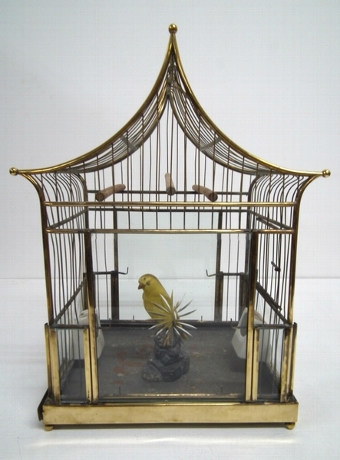 Antique Victorian Brass Bird Cage