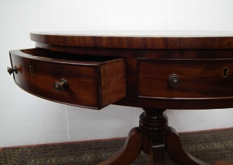 Antique George IV Small Sized Mahogany Drum Table