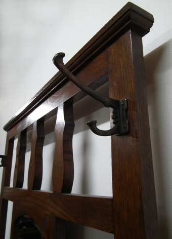 Antique Edwardian Oak Neat Sized Hall Stand