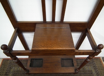 Antique Edwardian Oak Neat Sized Hall Stand