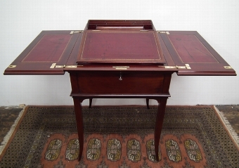 Maple & Co Jack In The Box Mahogany Writing Desk