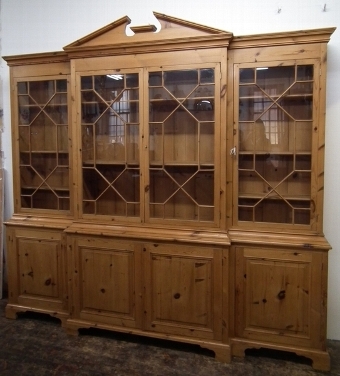 George III Style Four Door Pine Bookcase