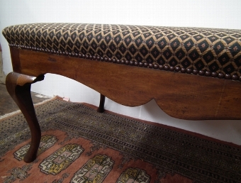 Antique Victorian Large Mahogany Stool