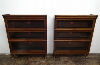 Pair of Mahogany Sectional Bookcase