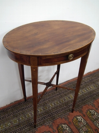 Scottish Regency Oval Inlaid Side Table