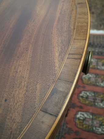 Antique Scottish Regency Oval Inlaid Side Table