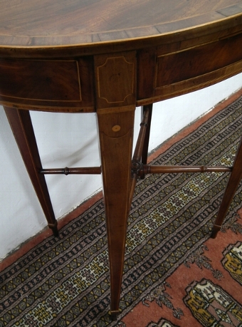 Antique Scottish Regency Oval Inlaid Side Table