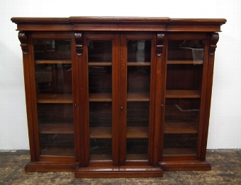 Late Victorian Walnut 4 Door Bookcase