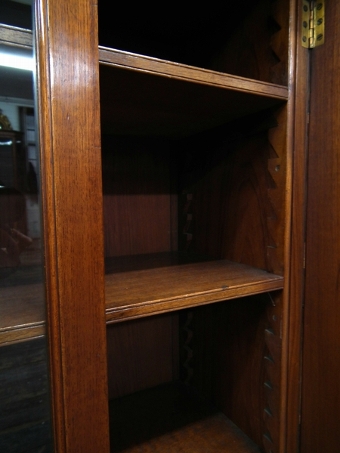 Antique Late Victorian Walnut 4 Door Bookcase