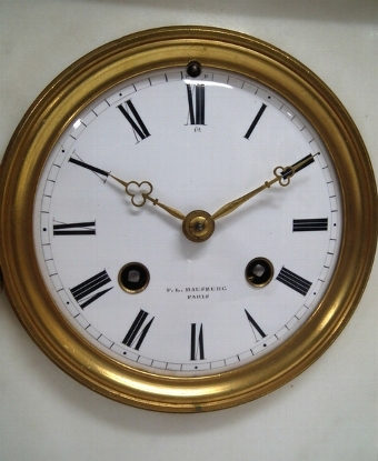 Antique Victorian White Marble Clock