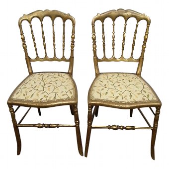 Pair of Gilded Ballroom Chairs